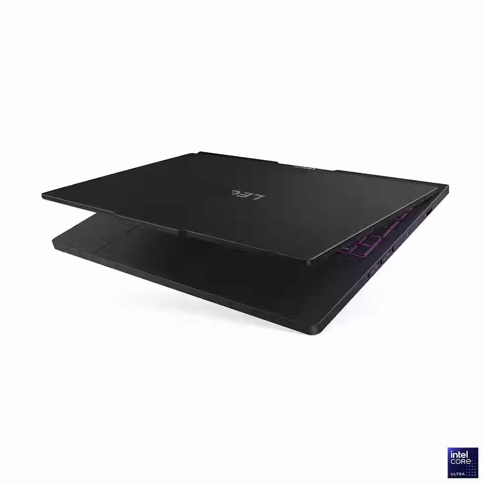 Thumbnail: Top-down view of the Legion Pro 5 highlighting keyboard layout and hinge design.