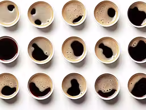 Different black coffee examples