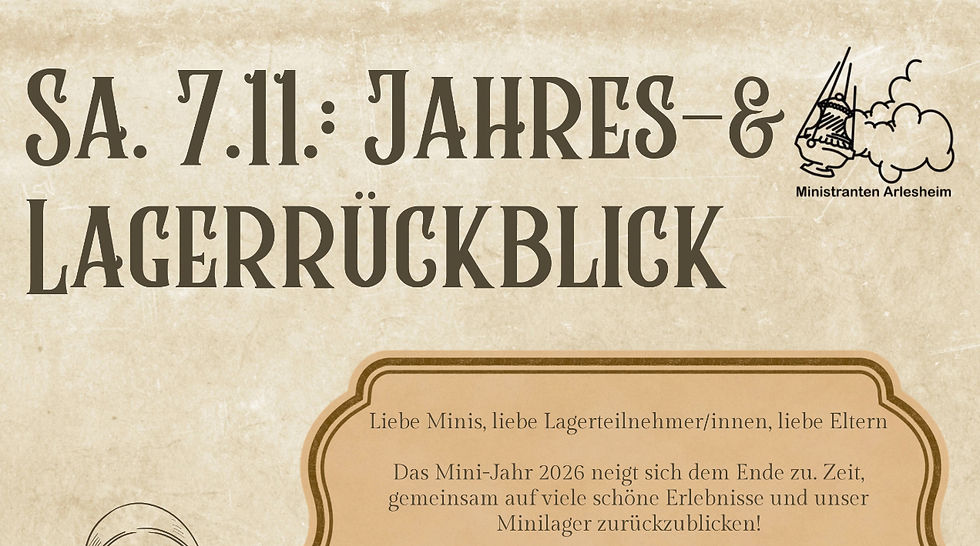 Jahres- & Lagerrückblick Neuminiaufnahme