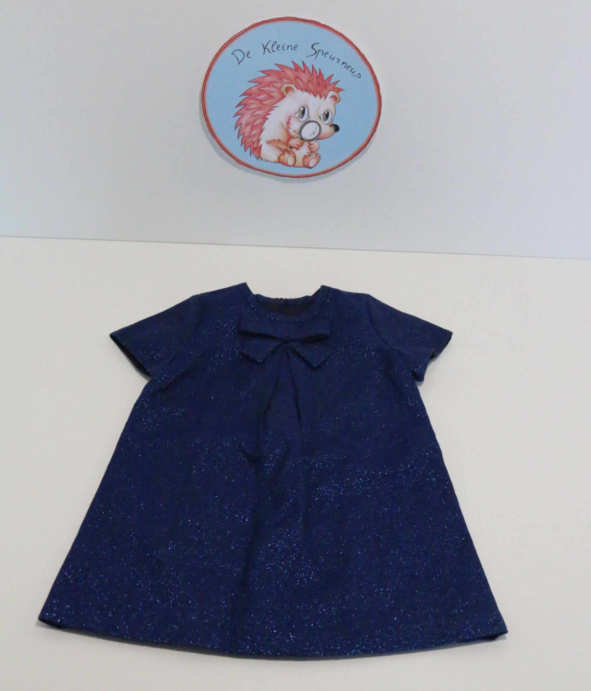 blauw glitterkleedje petit filou 18M