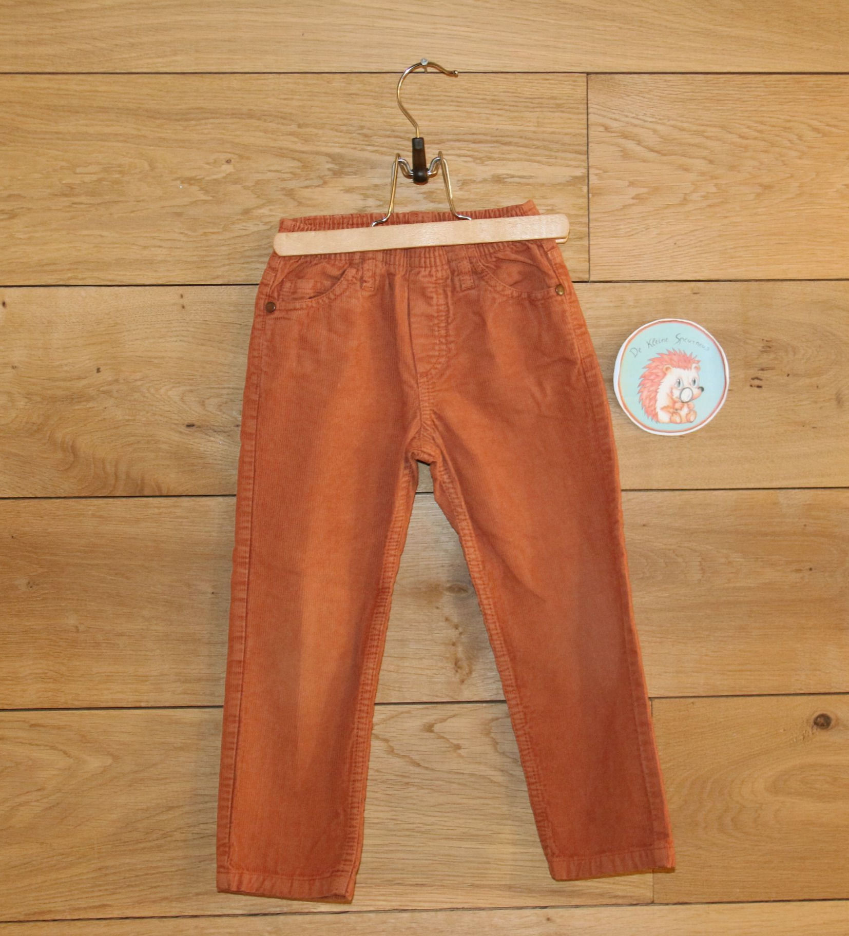oranje velouren broek Filou & friends 4 j