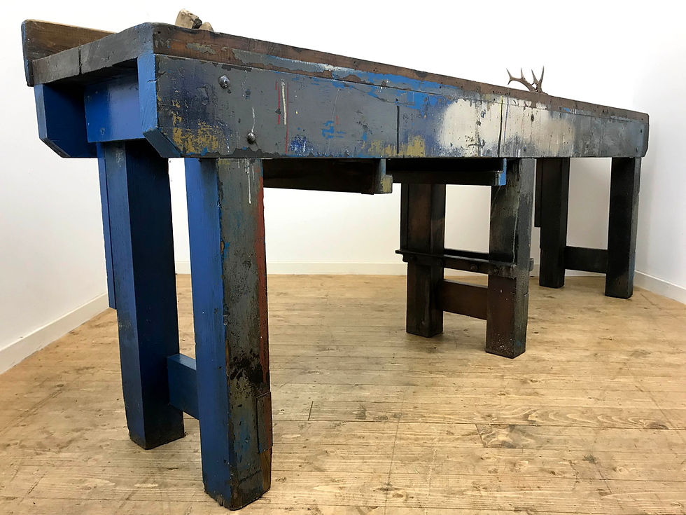 Thumbnail: Mid-Century Industrial Factory Bench