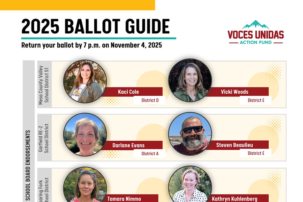 Voces Unidas sees near-unanimous election victories of endorsed school board candidates, healthy meals ballot issues in November election