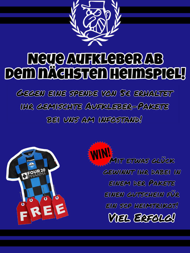 Neue Kleber ab dem Bielefeld Spiel