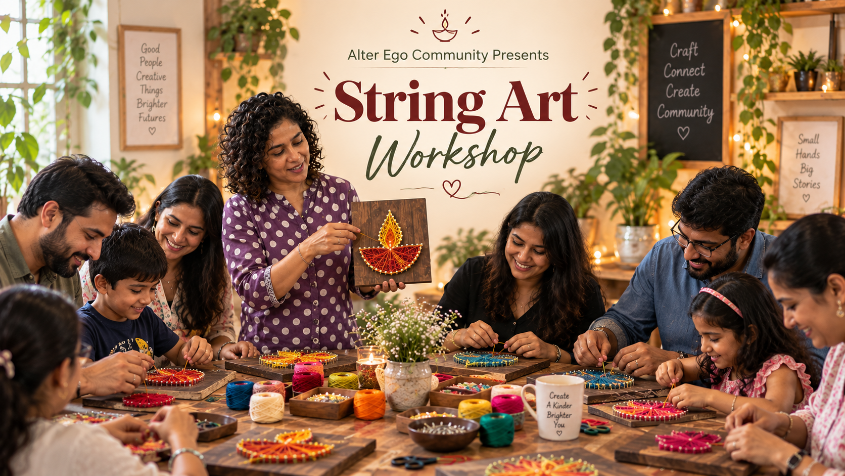 A Festive, Creative String Art Workshop by Sanchita Saboo