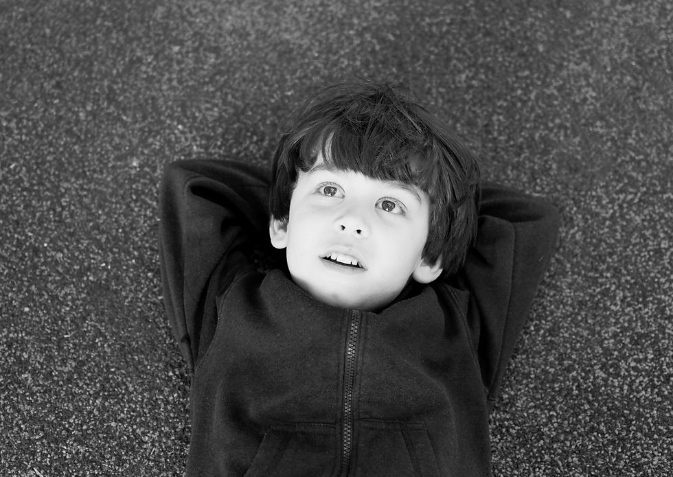Young kid dreaming of his future