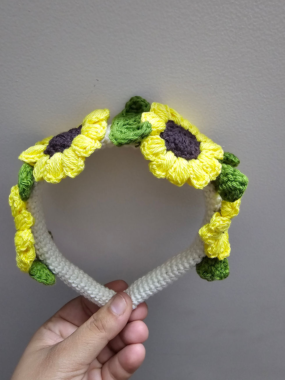 Thumbnail: Handcrochet Sunflower Hair Accessory Set,