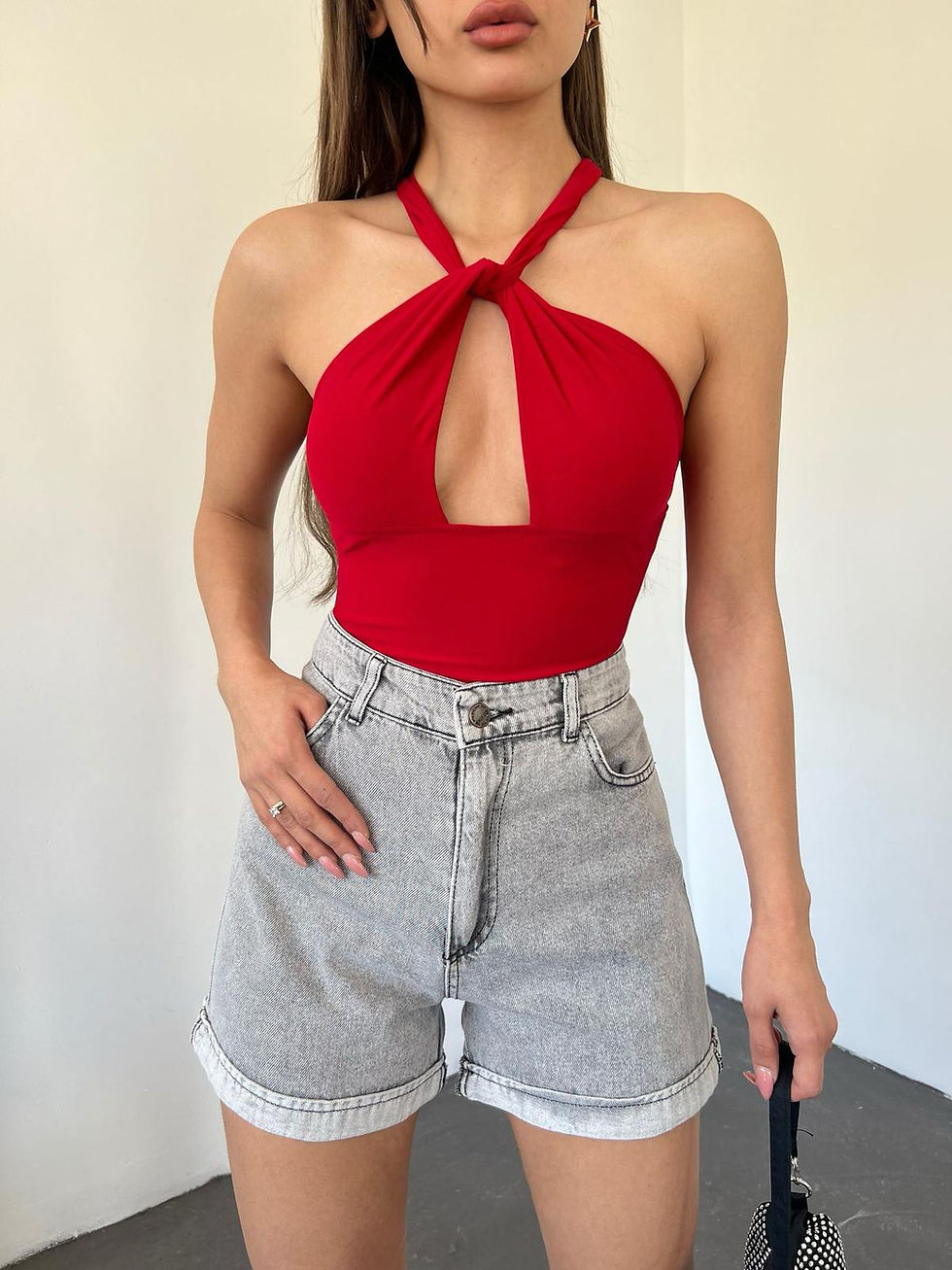 Küçük resim: Duble Paçalı Denim Şort