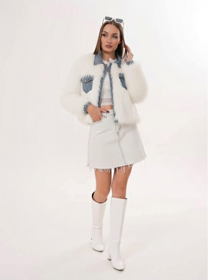 Küçük resim: Kot Cep Detaylı Püsküllü Ceket