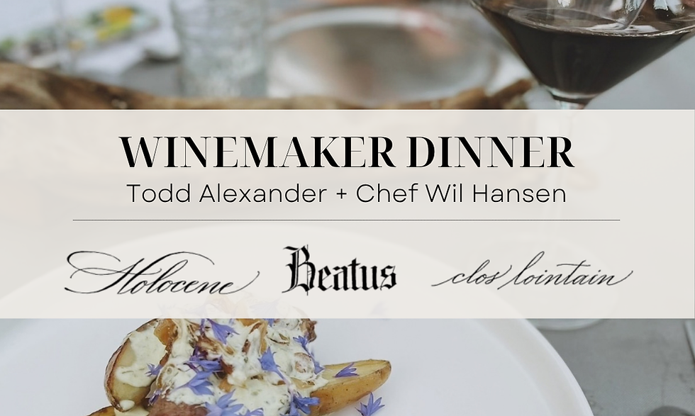 A Night with Todd Alexander: Winemaker Dinner at Cuvée
