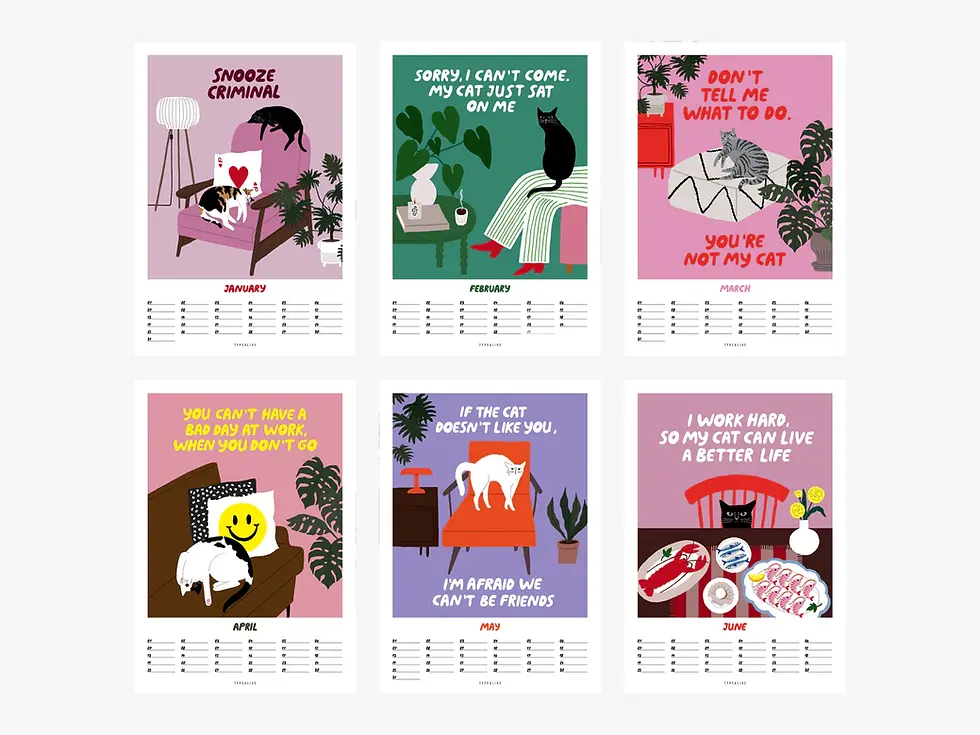 Miniaturbild: A4 Wandkalender von Typealive