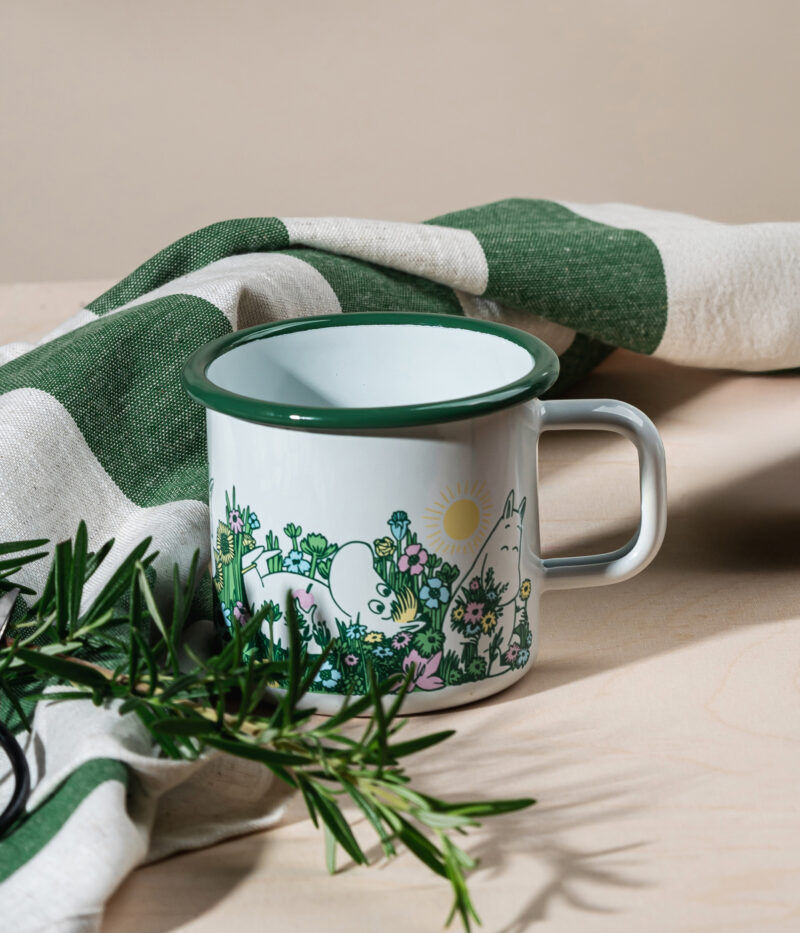 Emaille Becher 370ml Moomin in the Garden von Muurla