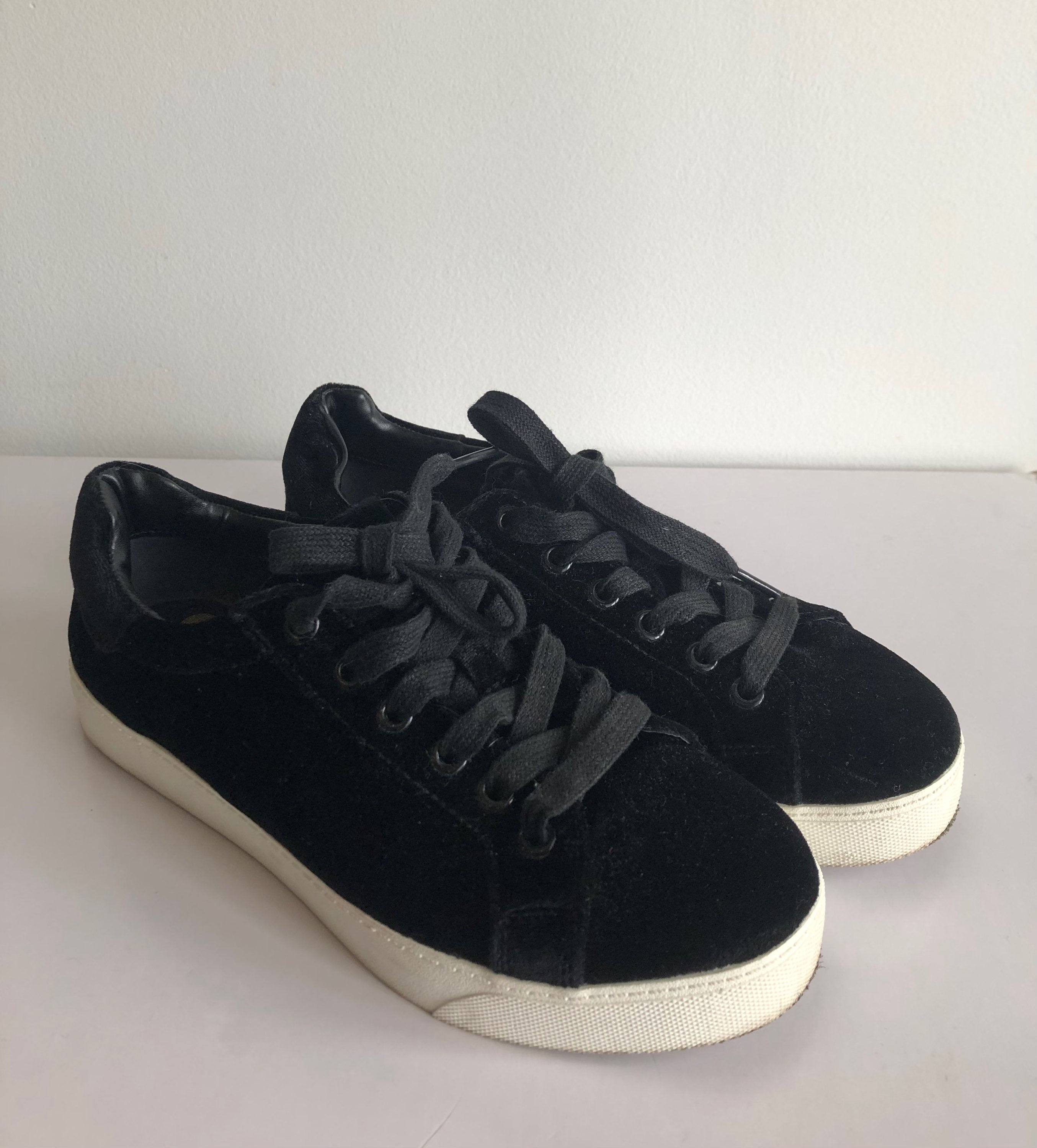 Circus Shoes-Black Velvet Sneakers