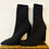 Thumbnail: Aldo Black Pull-On Sock Pointy Toe Boots 