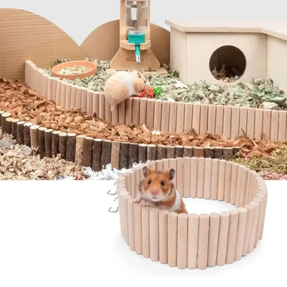 Pet brinquedo ponte resistente mordida, madeira natural, hamster, papagaio escad