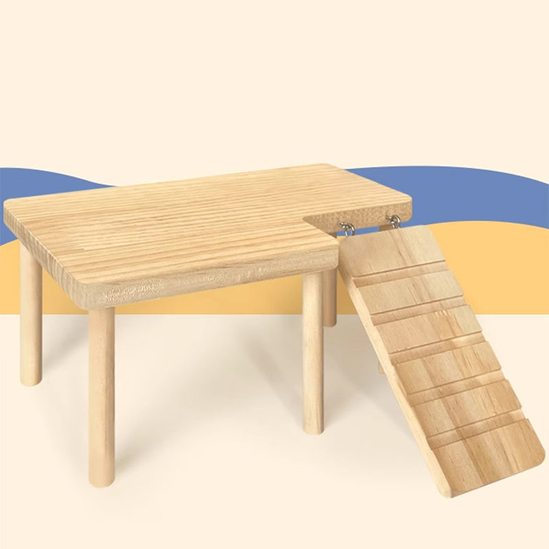 Miniatura: Hamster escada de madeira plataforma saltando placa playground hamster escalada 