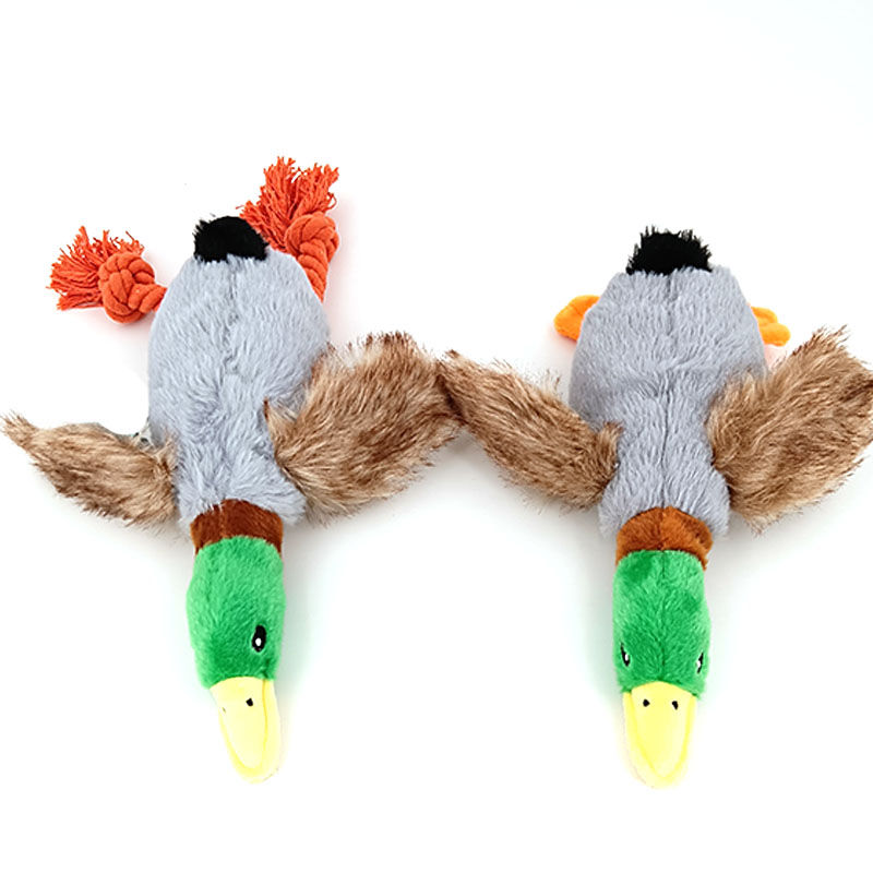 Miniatura: Cão mastigar brinquedos bonito pato de pelúcia som brinquedo recheado estriden