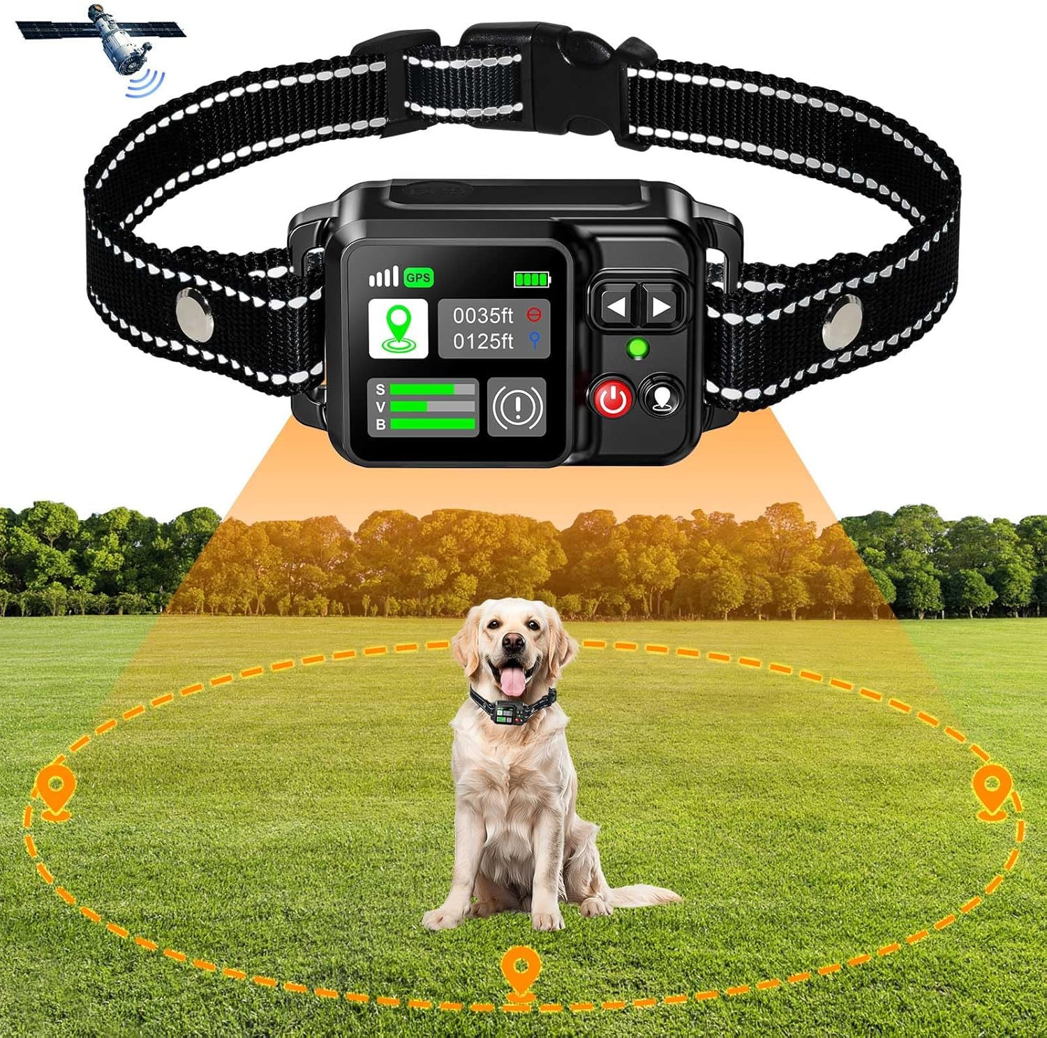Sistema de Cerca Elétrica Sem Fio para Cães com GPS - Tecnologia de Satélite
