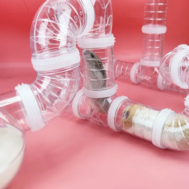 Miniatura: Hamster brinquedo labirinto diy remodelado gaiola tubos externos conjunto túnel