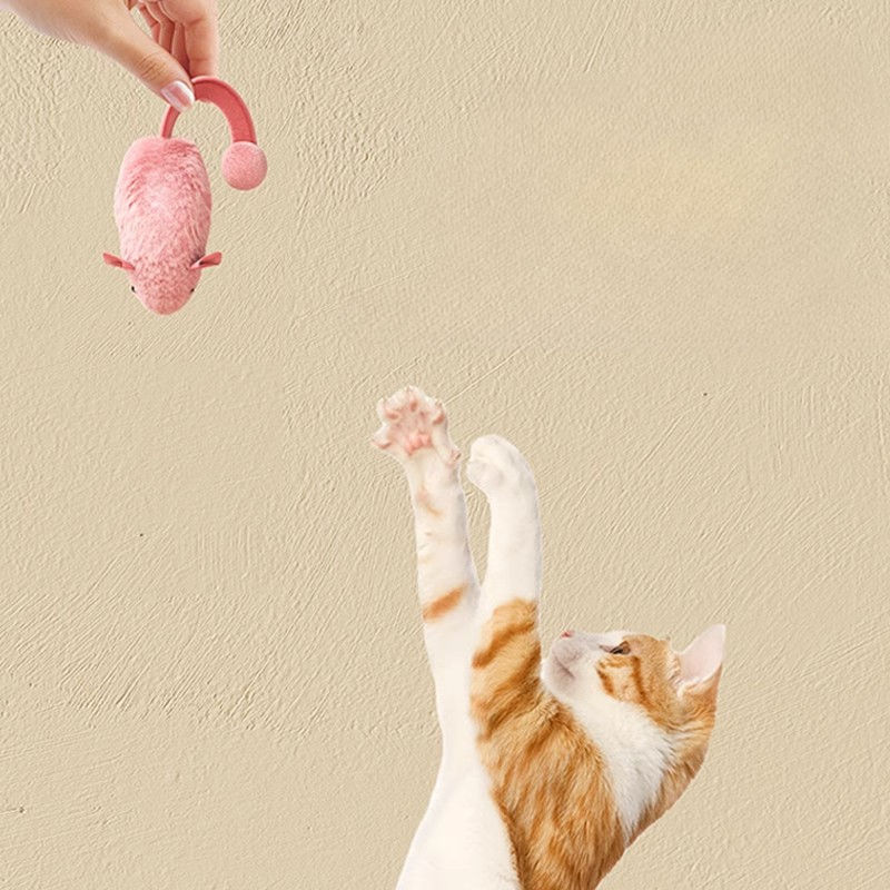 Miniatura: Novo mouse interativo de pelúcia gato mastigar brinquedos tédio interativo bri