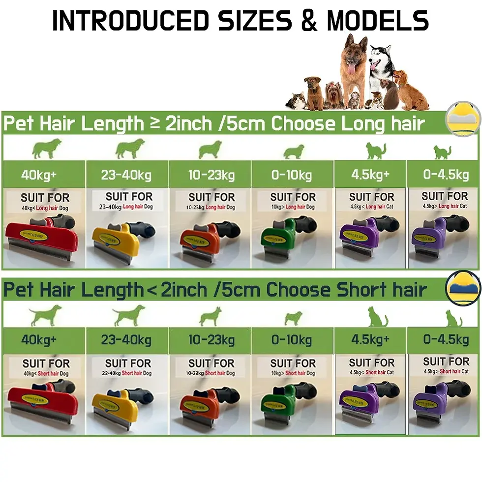 Miniatura: Escova para animais de estimação, pente para cães, gatos, remoção de pelos 
