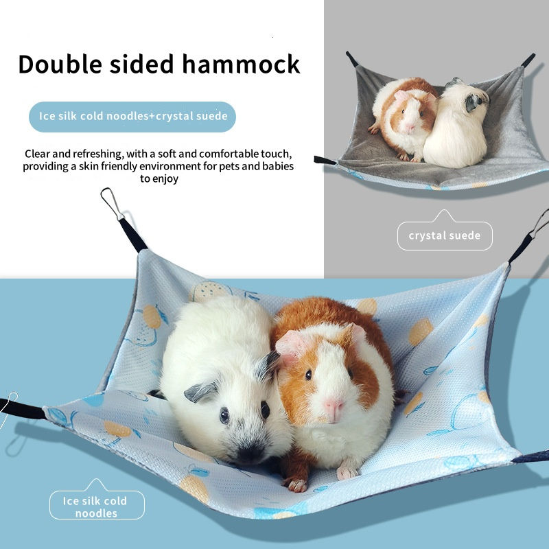 Rede de resfriamento de verão para hamster, camas suspensas, tapete de rattan p