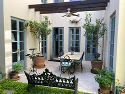 outdoor garden dining area