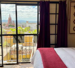 Casa Murillo guest room 3rd floor view of La Parroquia