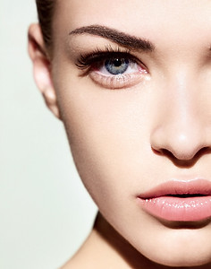 Beautiful young woman with gorgeous lips after using dermal filler