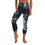 Thumbnail: Yoga Capri Leggings- navy hydrangea