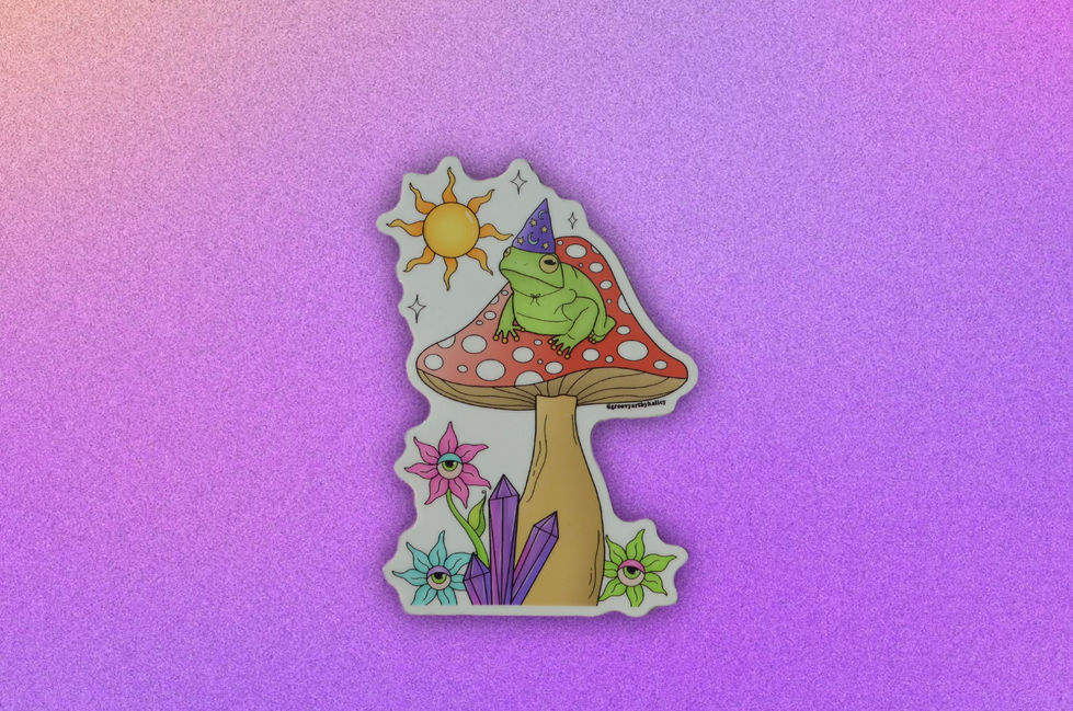Frog Wizard sticker