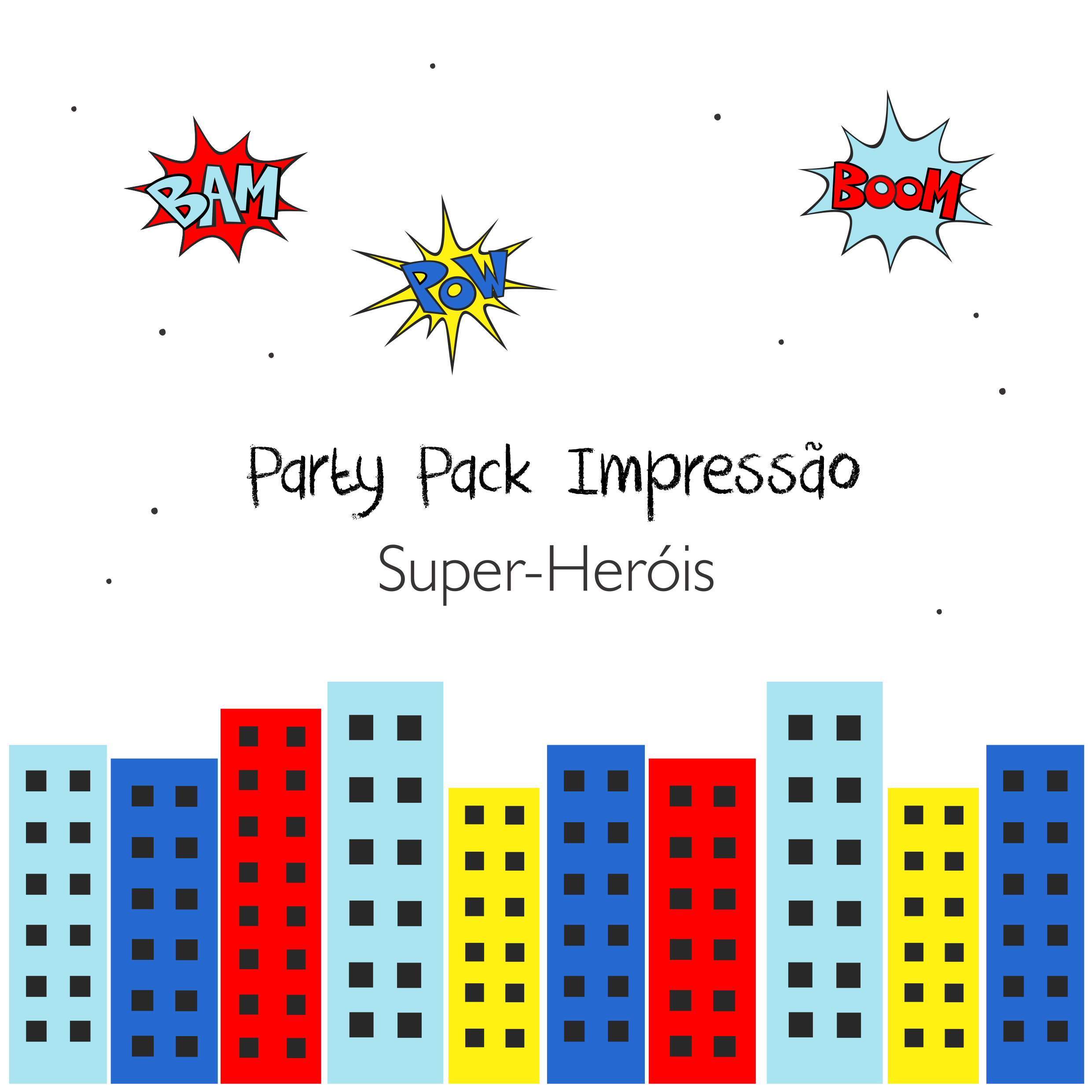 Super-Heróis - Party Pack Impressão