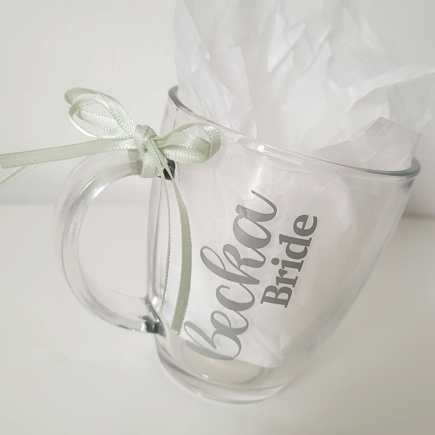 Wedding glass coffee cup