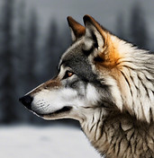 wolf side view