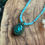 Thumbnail: Hubei Turquoise & Amazonite Necklace |Olive Green Cord|