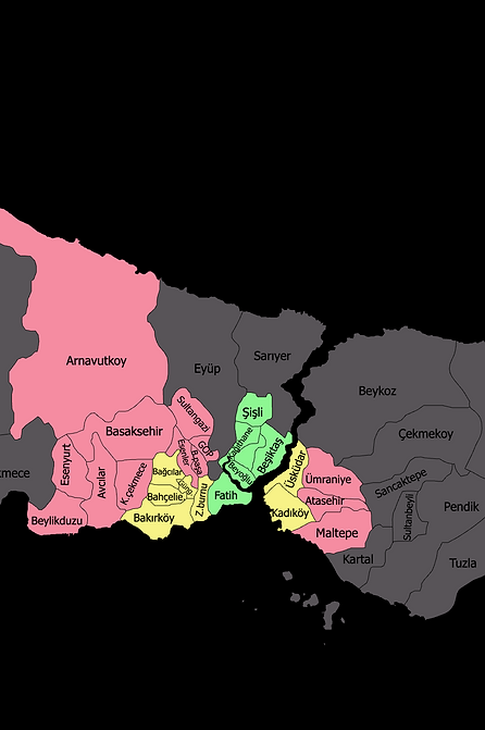 Istanbul dinner cruise pick up map