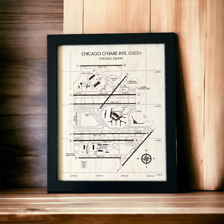 Thumbnail: Airport Map Airport Diagram Wall Art