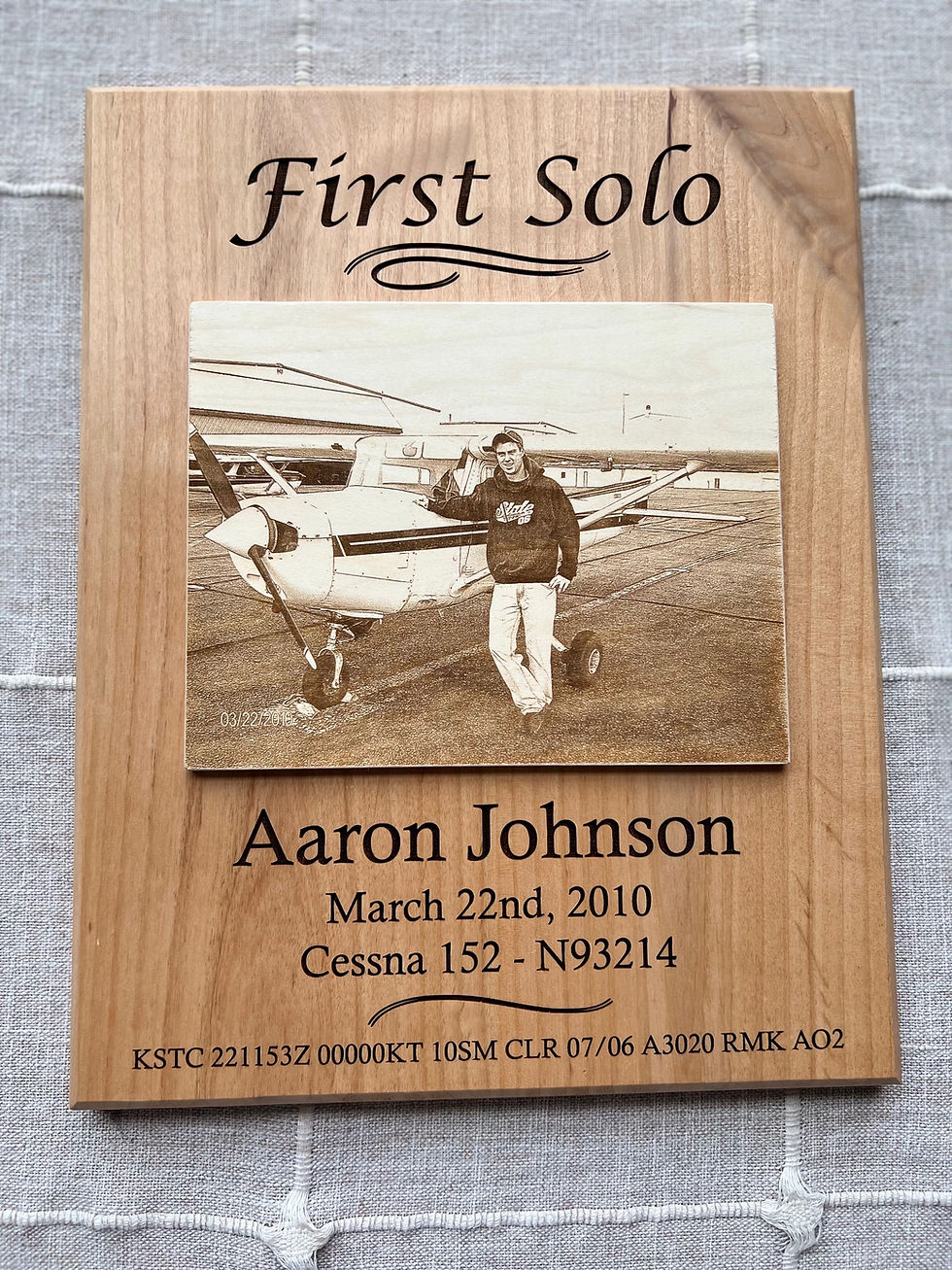 Thumbnail: Private Pilot Plaque Photo