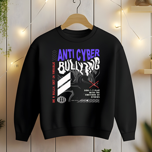 Black Anti Cyber Bullying sweatshirt