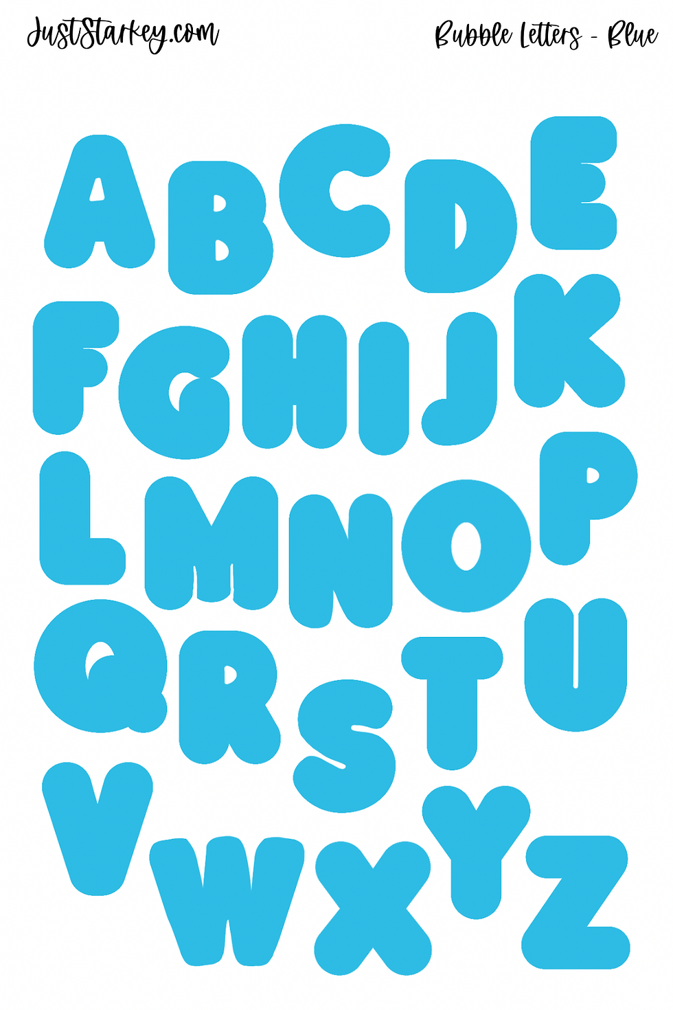 Thumbnail: Bubble Letters - Sticker Sheet