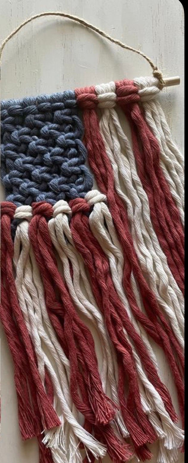 Macrome Flag Door Decor