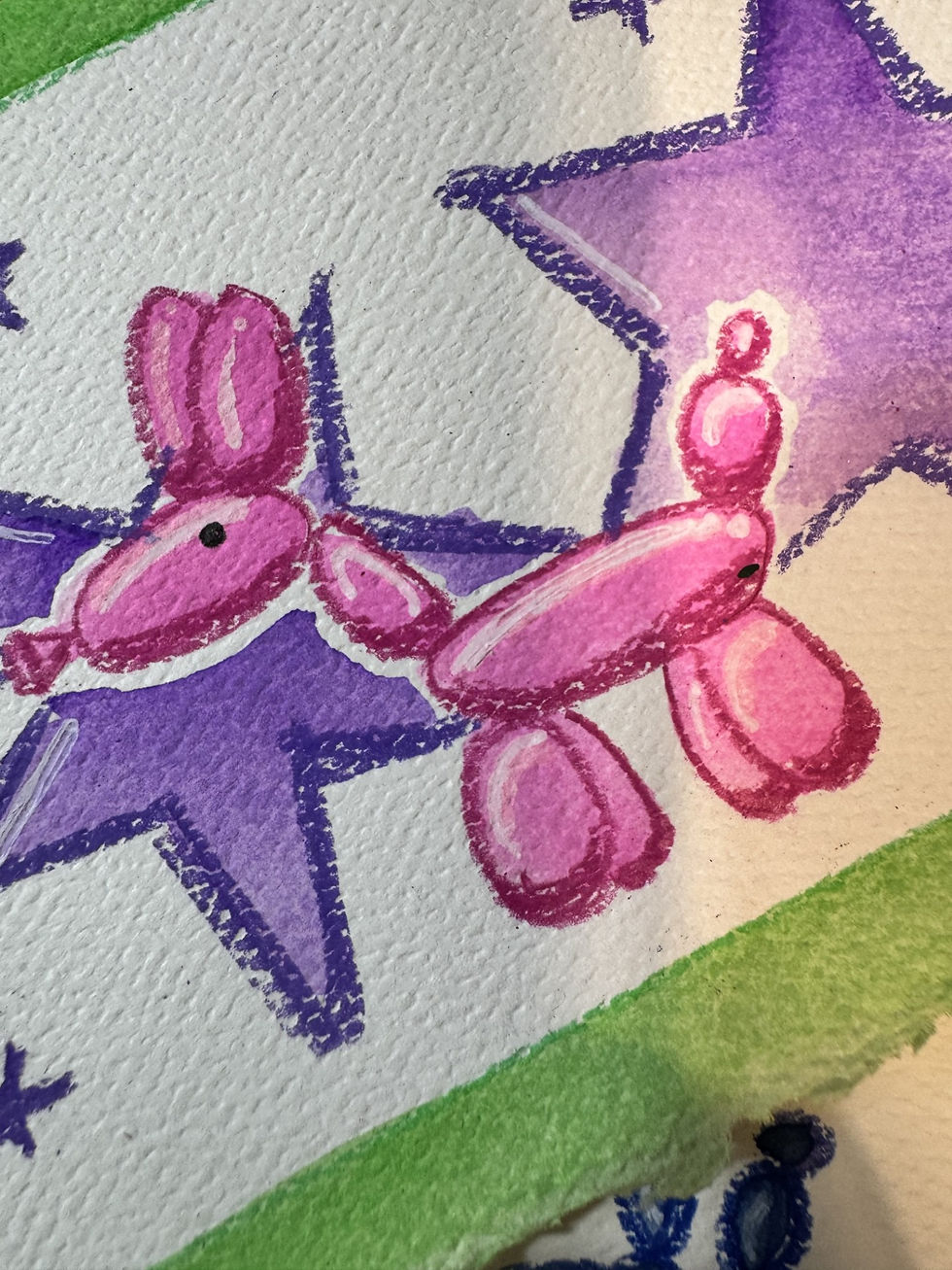 Watercolor Postcards: Balloon Characters