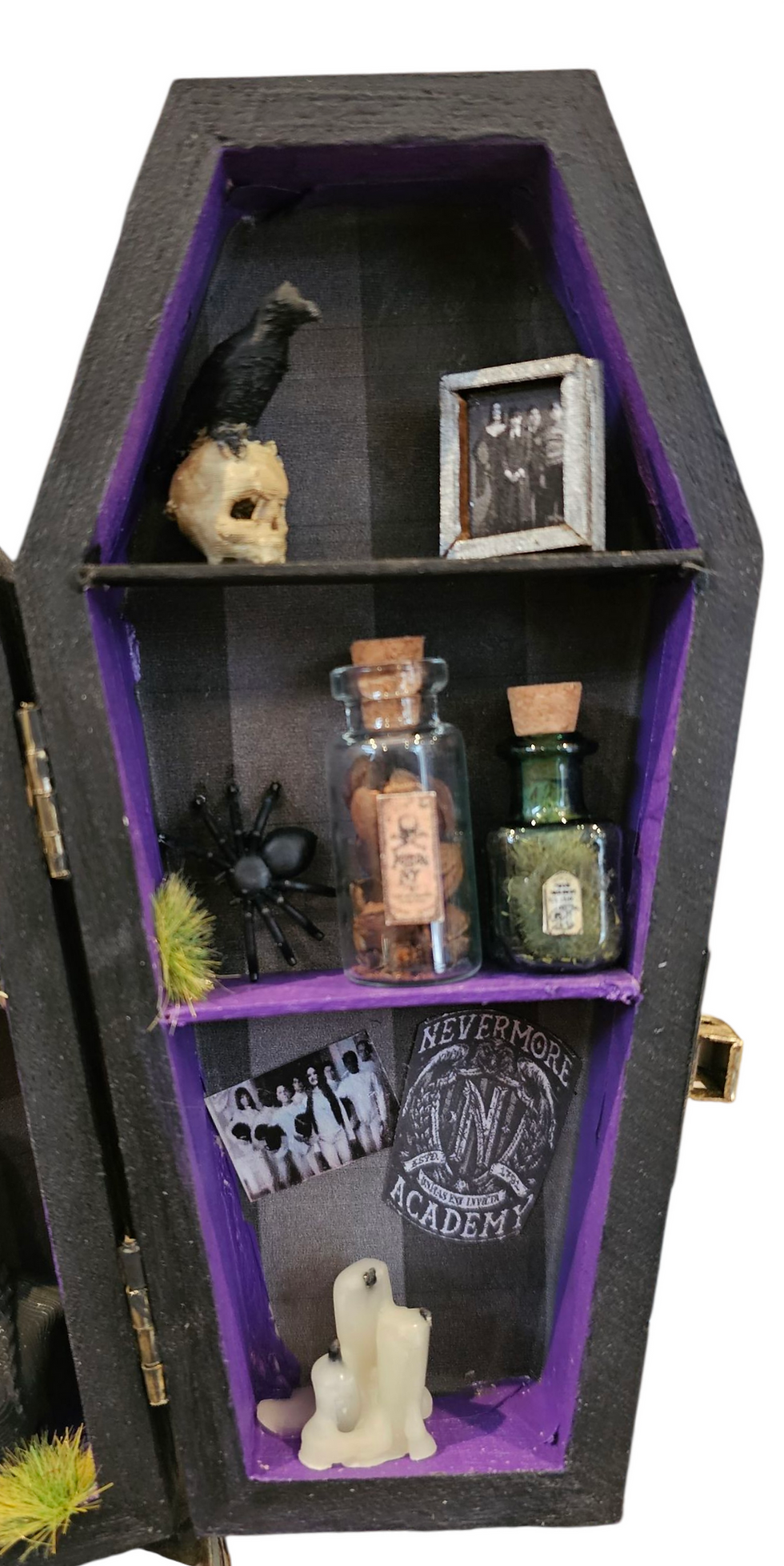 Thumbnail: Wednesday addams coffin shelves ooak handmade 
