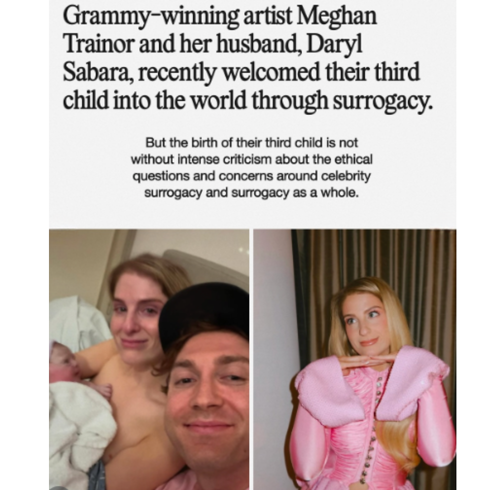 歌手 Meghan Trainor(梅根·崔娜) 通过代孕迎来第三个孩子,分享了她因健康原因选择代孕建立家庭的真实经历。她的故事展现了现代代孕、试管婴儿(IVF)和辅助生殖技术(ART)为有医疗需求的家庭提供了更多生育选择,也呼吁公众以理解和尊重看待代孕。Meghan Trainor 的经历鼓励更多准父母了解安全、合法、专业的代孕服务,勇敢迈向实现家庭建立梦想的旅程。