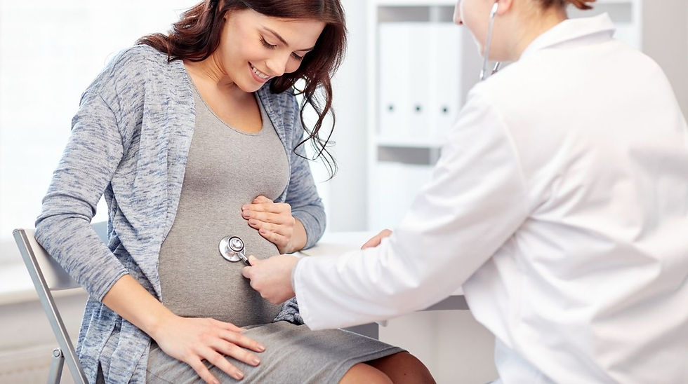 Surrogate mother undergoing medical evaluation with doctor as part of ACRC Global’s process to provide Intended Parents with medically approved Surrogates mom.