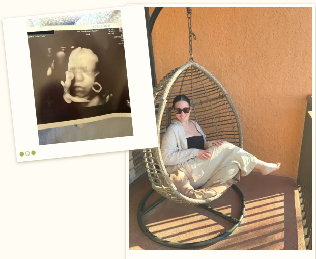 Surrogate with ACRC surrogacy shares her pregnancy updates at 27 weeks, baby's healthy face showing in ultra sound.