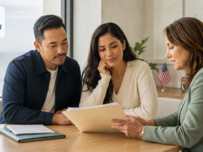 International Intended Parents reviewing U.S. surrogacy documents with a professional in California.