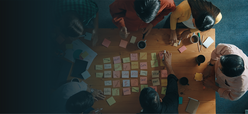 Hero Banner, Group of people working together on a table