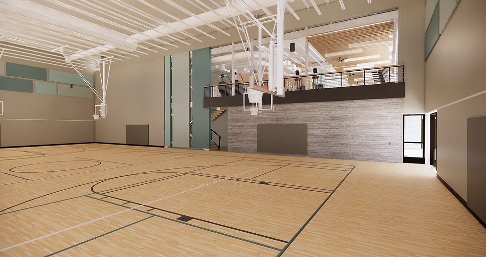 gym looking to stair