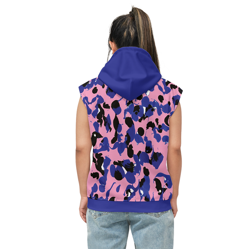 Thumbnail: Unisex Regular Fit Sleeveless Pullover Hoodie 5554